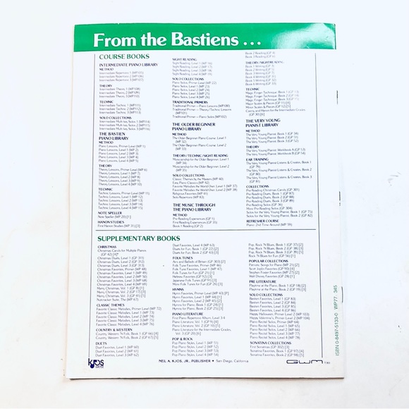 Bastein Piano Book Level Three - Picture 5 of 5